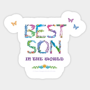 Best son in the world - tropical word art Sticker